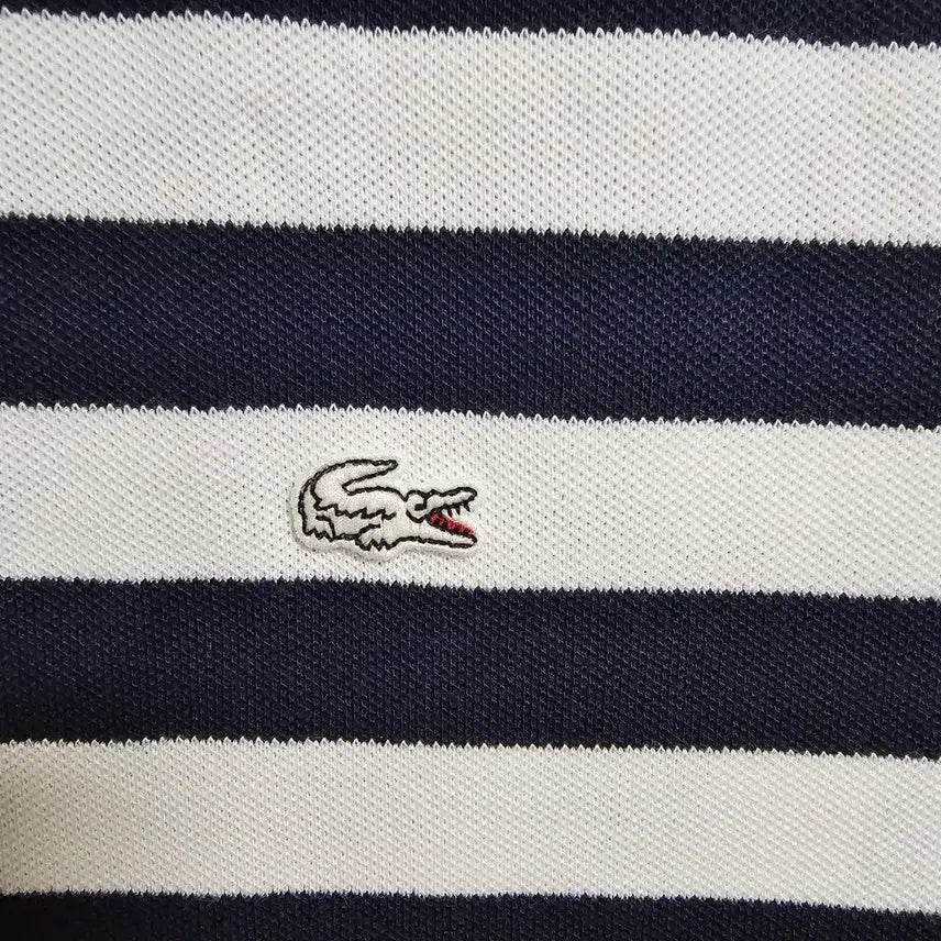 [SOLD OUT] [정품] 라코스테 라이브 여성 지퍼 포인트 스트라이프 폴로 티셔츠 (M)