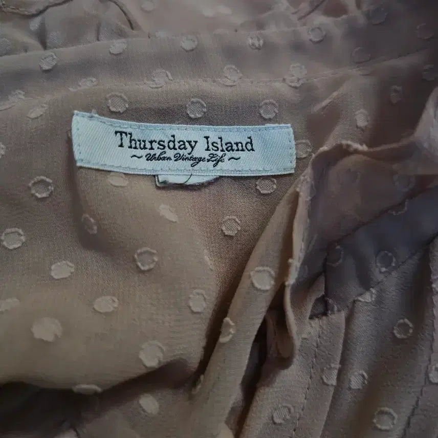 [BUNJANG] Thursday Island Chiffon See-Through Dot Pattern Dress / [s] 써스데이아일랜드 쉬폰 시스루 도트 패턴 원피스