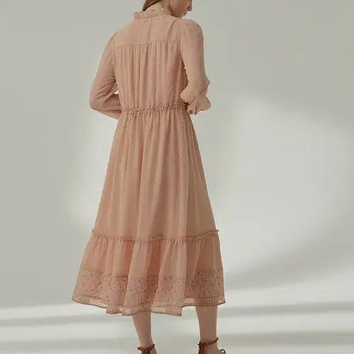 [BUNJANG] Thursday Island Chiffon See-Through Dot Pattern Dress / [s] 써스데이아일랜드 쉬폰 시스루 도트 패턴 원피스