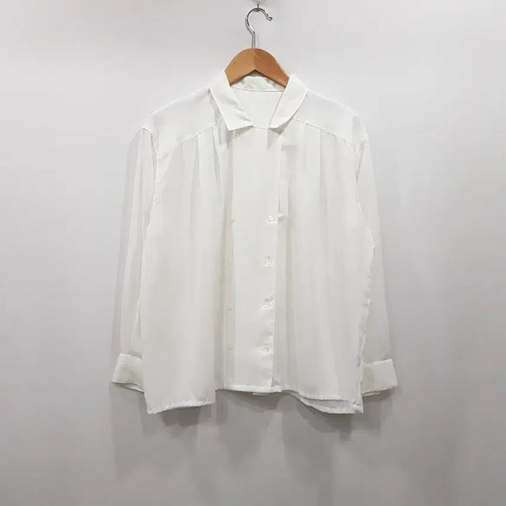 [SOLD OUT] 빈티지 카라 오버핏 박시 오피스룩 하객룩 긴팔 블라우스 여L Q435