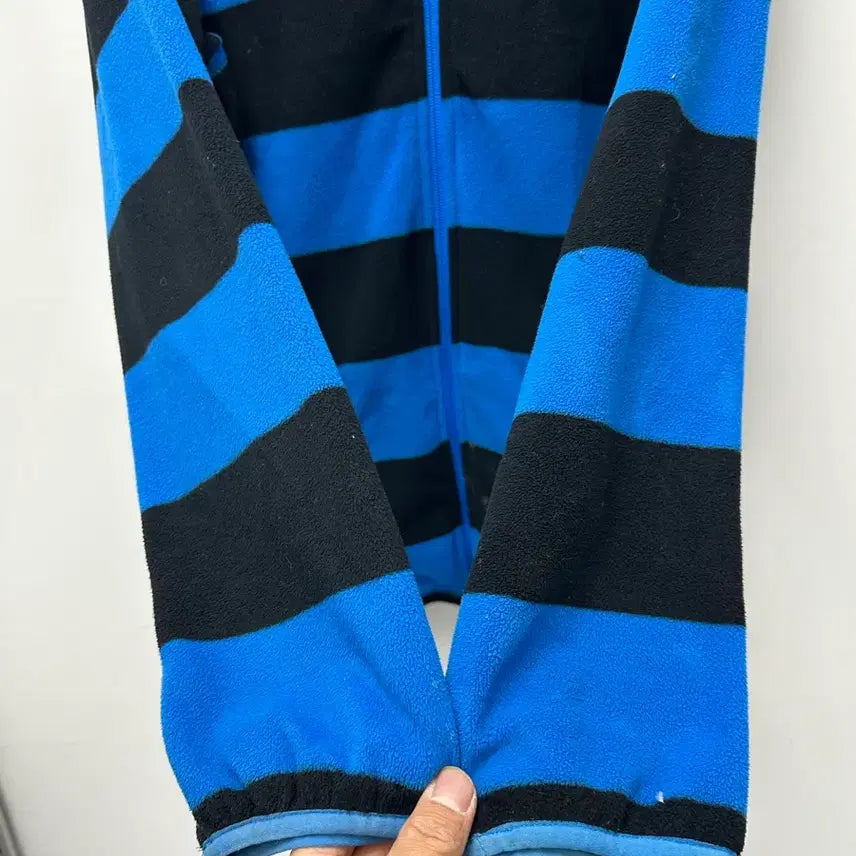 [BUNJANG] Adidas Striped Fleece Zip-Up Jacket (Size 105) / [만원 아라비아빈티지]아디다스 스트라이프 후리스 집업 105