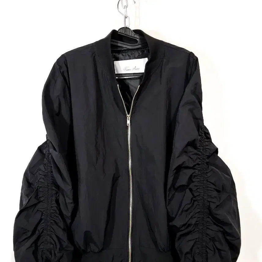 [SOLD OUT] Fumie Asaco 블랙 셔링 봄버 자켓