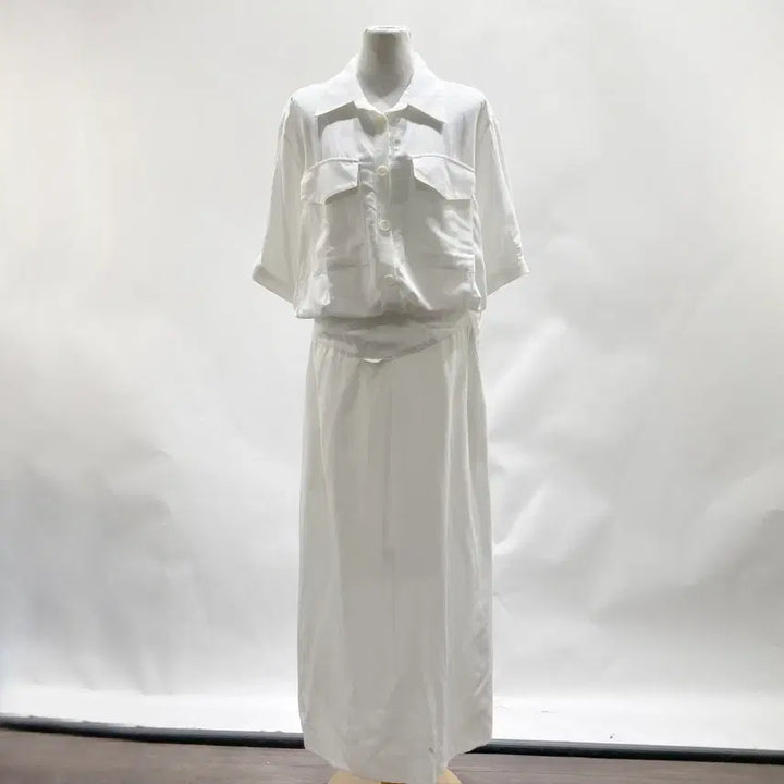[BUNJANG] Permanent Label White Long Sheer Wrap Dress / 여성 롱셔츠 랩원피스 시스루 F 영구제 중고장터