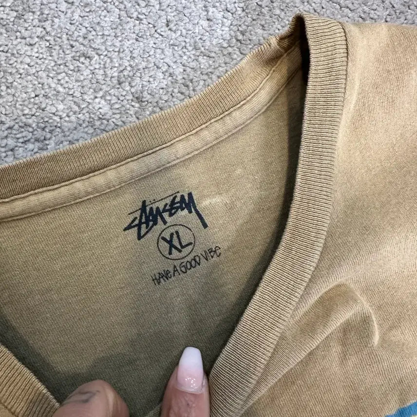 [BUNJANG] Stussy International Sound System Khaki T-Shirt XL / 스투시 인터내셔널 사운드 시스템 카키 반팔티XL