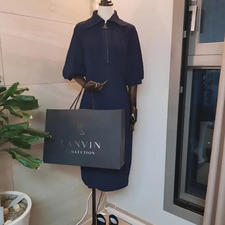 [BUNJANG] Hanseom Lanvin Knit Mini Dress / 한섬 랑방 반팔 니트 원피스 핏 예쁜 고급라인 정가105만원