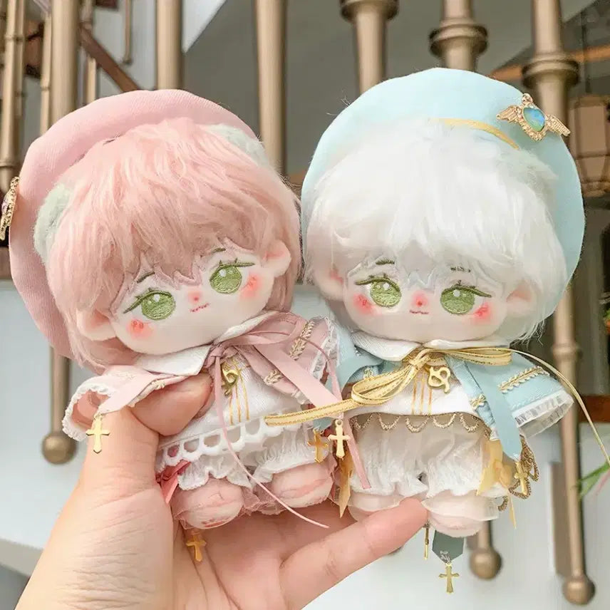 [BUNJANG] 10cm Doll Pink Cape Beret Set Outfit / 10cm 인형 옷 핑크 케이프 베레모 세트 누이 의상 망토 새상품 천사