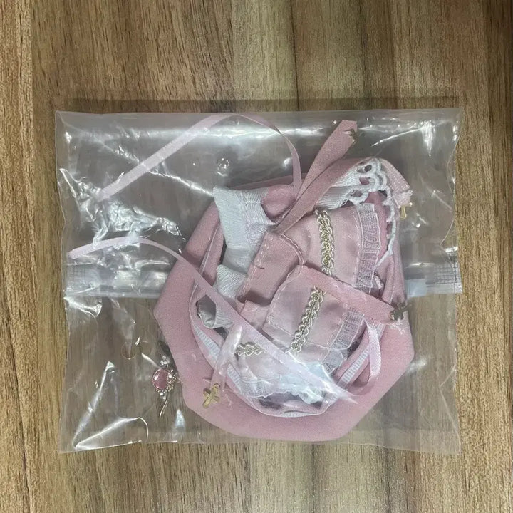 [BUNJANG] 10cm Doll Pink Cape Beret Set Outfit / 10cm 인형 옷 핑크 케이프 베레모 세트 누이 의상 망토 새상품 천사