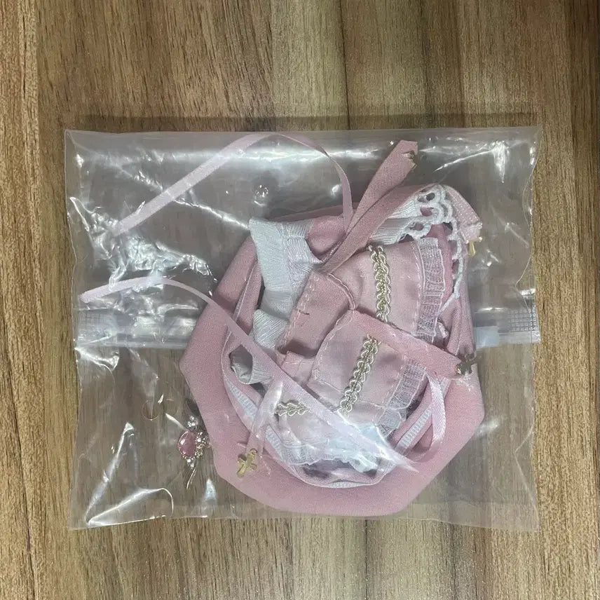 [BUNJANG] 10cm Doll Pink Cape Beret Set Outfit / 10cm 인형 옷 핑크 케이프 베레모 세트 누이 의상 망토 새상품 천사