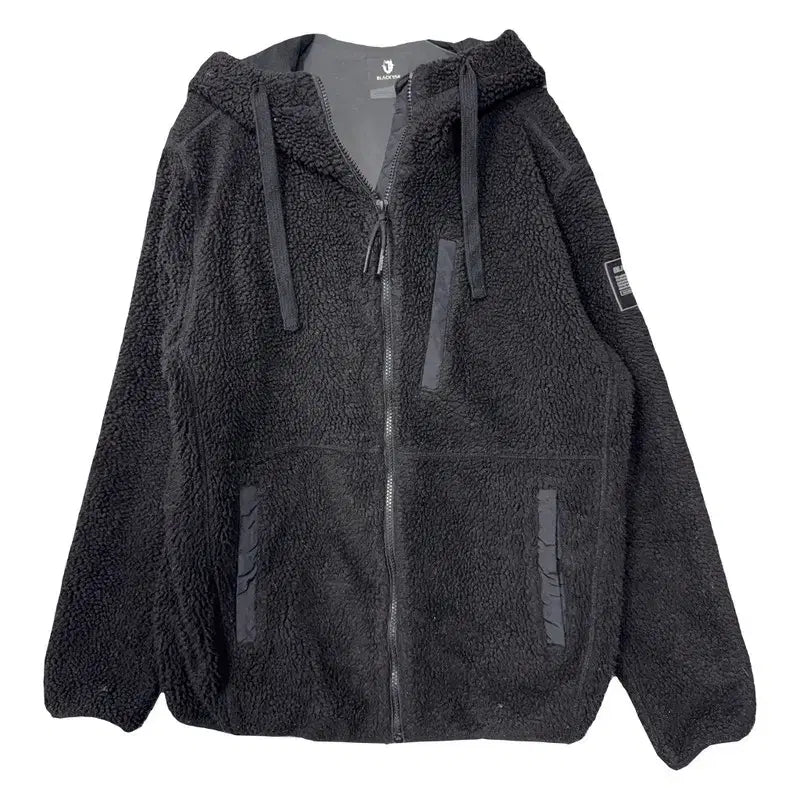 [BUNJANG] Black Yak Fleece Hoodie Zip-up 95 / 블랙야크 블랙 양털 뽀글이 후리스 후드 집업 95