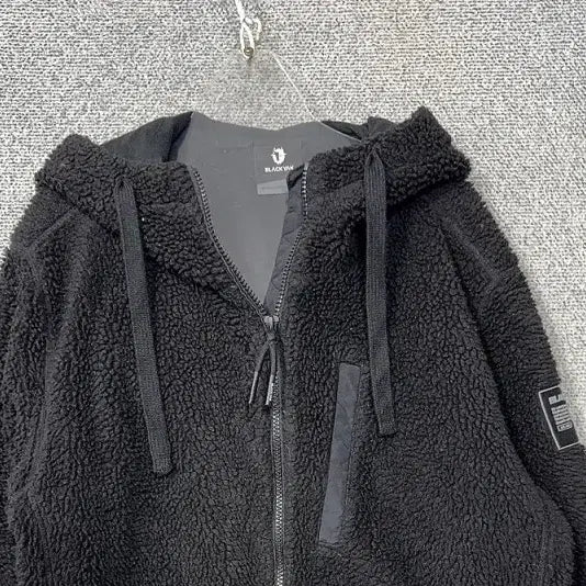 [BUNJANG] Black Yak Fleece Hoodie Zip-up 95 / 블랙야크 블랙 양털 뽀글이 후리스 후드 집업 95