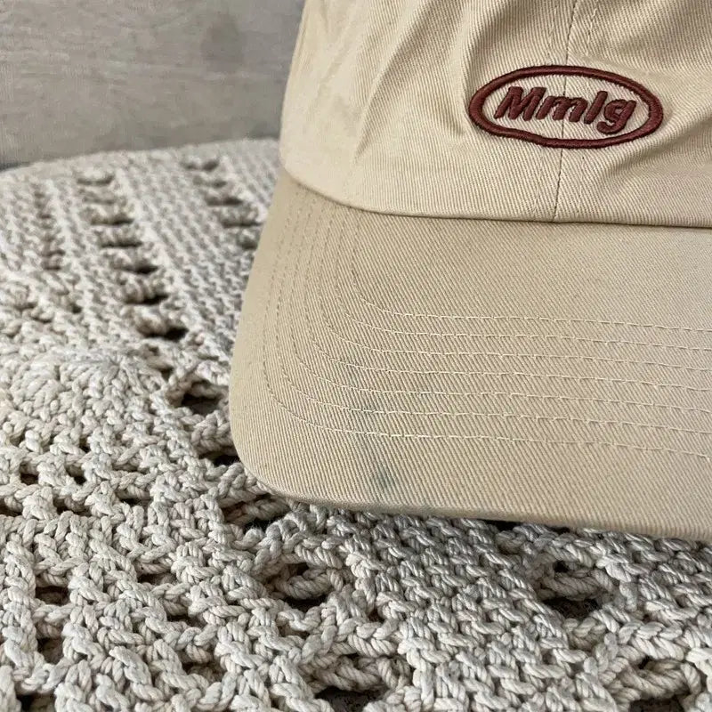 [BUNJANG] MMLG Beige Logo Ball Cap / [F] MMLG 엠엠엘지 로고 베이지 볼캡 모자
