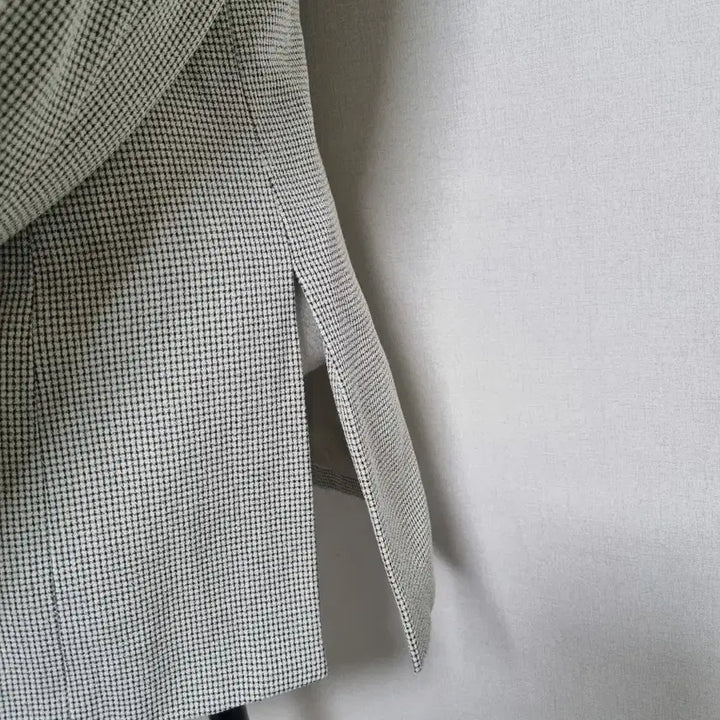 [BUNJANG] Unspecified Check Pattern Stand Collar Jacket / 잔체크 스탠드 카라 자켓