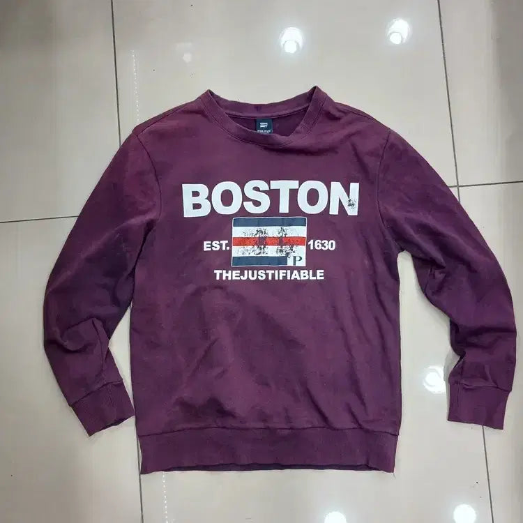 [BUNJANG] Polham Purple Long Sleeve Shirt / 폴햄 100사이즈 보라색 긴팔티 프린트갈라짐 작업복으로만추천 빈티지 중고