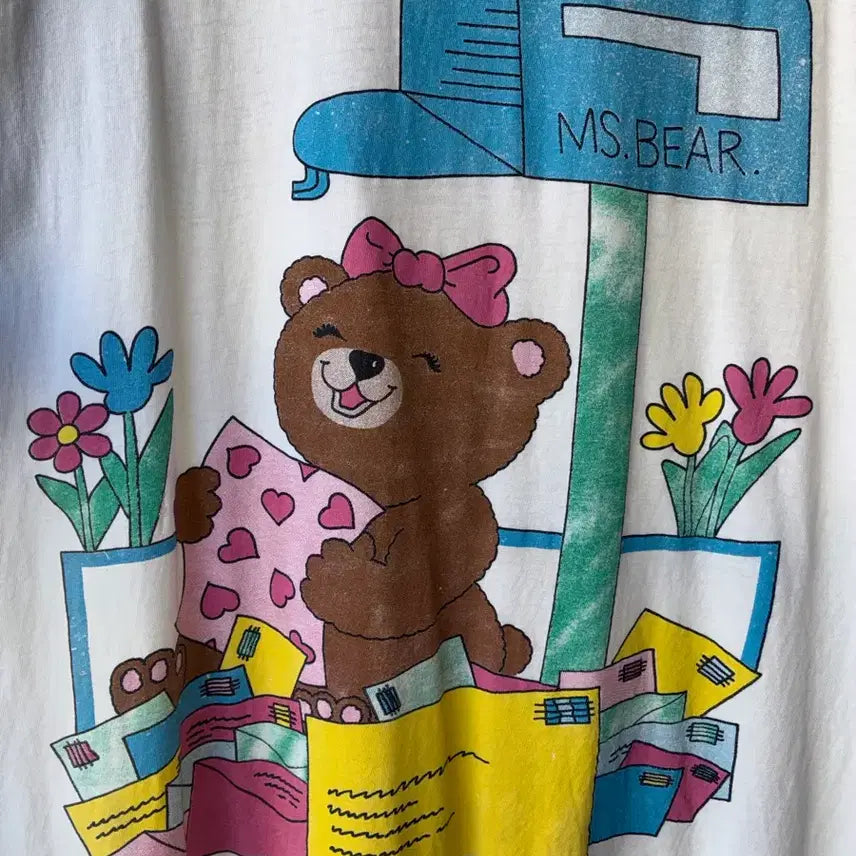 [BUNJANG] MS. BEAR Vintage Graphic Tee / 80s~90s Vintage MS. BEAR Graphic Tee