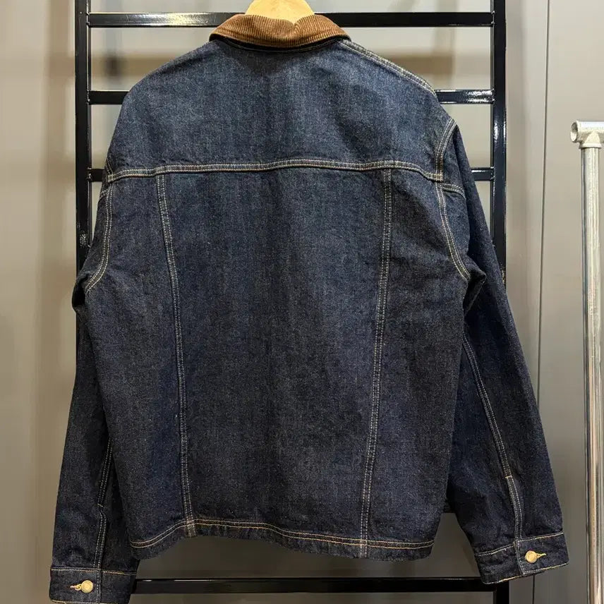 [BUNJANG] Lafudge Store Corduroy Collar Denim Work Jacket / [FREE] 라퍼지스토어 Lafudge 코듀로이칼라 데님 워크재킷 4.5