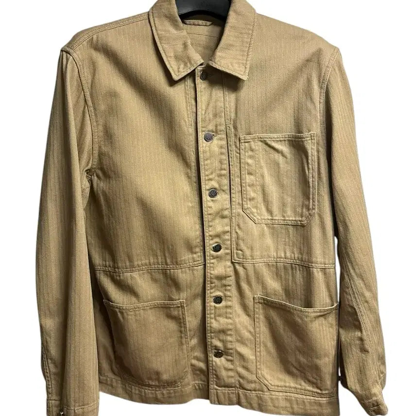 [SOLD OUT] 빈티지 베이지 헤링본 밀리터리 코튼 워크자켓 L