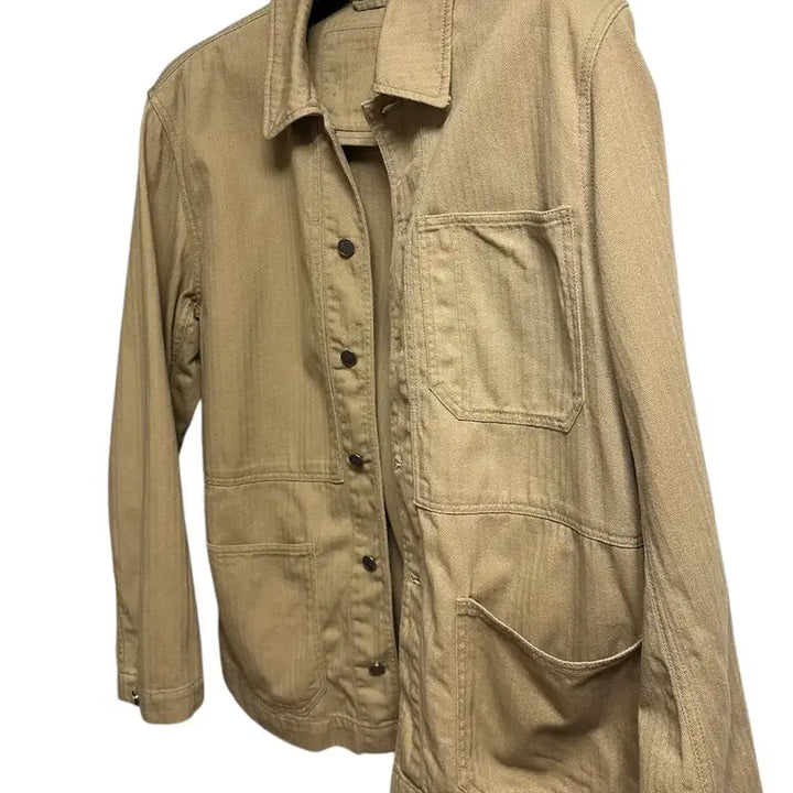 [SOLD OUT] 빈티지 베이지 헤링본 밀리터리 코튼 워크자켓 L