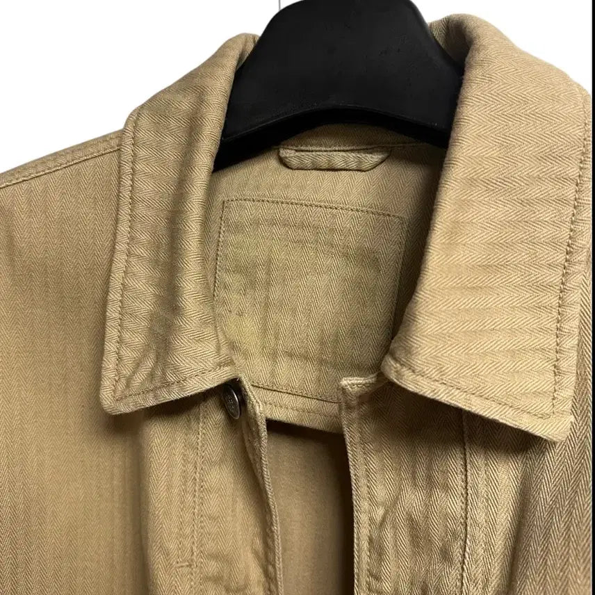[SOLD OUT] 빈티지 베이지 헤링본 밀리터리 코튼 워크자켓 L