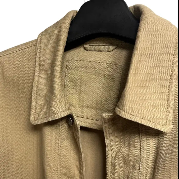 [SOLD OUT] 빈티지 베이지 헤링본 밀리터리 코튼 워크자켓 L