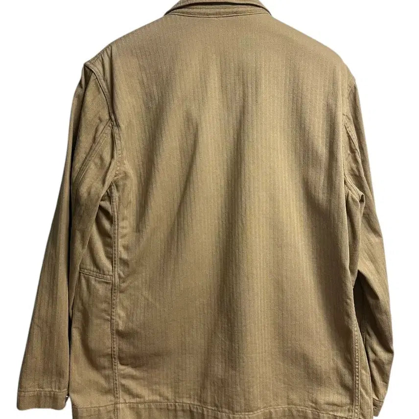 [SOLD OUT] 빈티지 베이지 헤링본 밀리터리 코튼 워크자켓 L