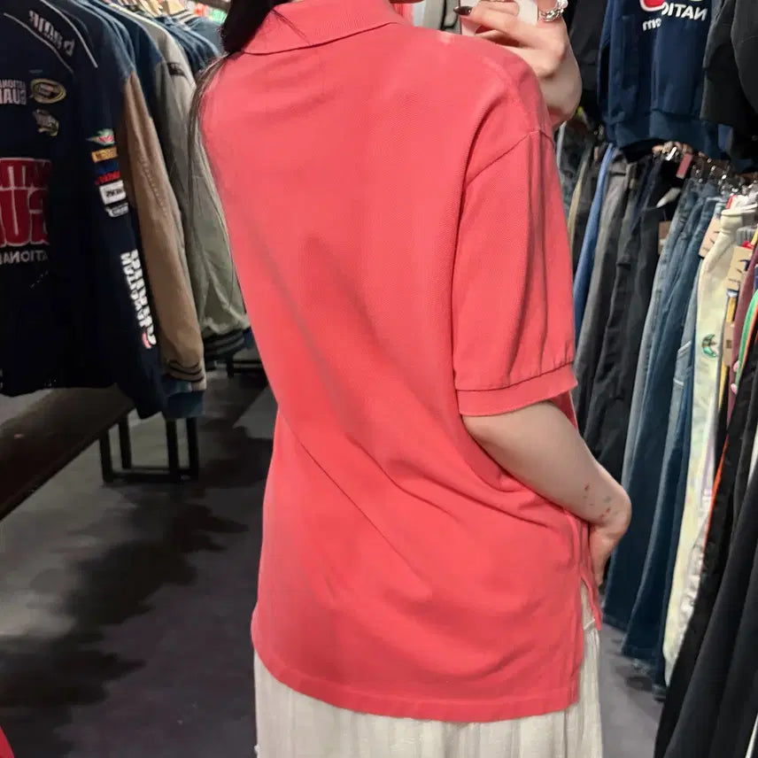 [BUNJANG] Polo Ralph Lauren Pink Pique Shirt / [IM]폴로랄프로렌 반팔 피케 셔츠 핑크