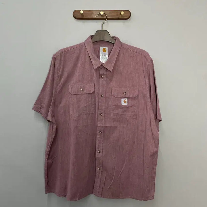 [BUNJANG] Carhartt Pink Short Sleeve Shirt / 칼하트 핑크 반팔 셔츠 H2449