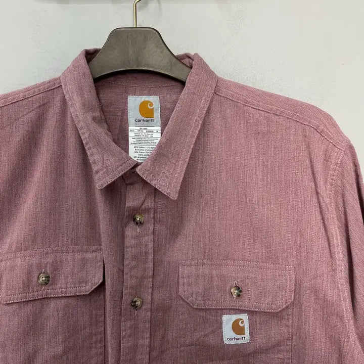 [BUNJANG] Carhartt Pink Short Sleeve Shirt / 칼하트 핑크 반팔 셔츠 H2449