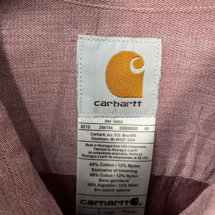 [BUNJANG] Carhartt Pink Short Sleeve Shirt / 칼하트 핑크 반팔 셔츠 H2449