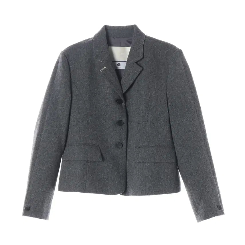 [BUNJANG] AWI 23FW Wool Blazer Jacket Three-Button Short Jacket Gray / (새상품) 아위 23FW 울 블레이저 재킷 쓰리버튼 숏 자켓 그레이