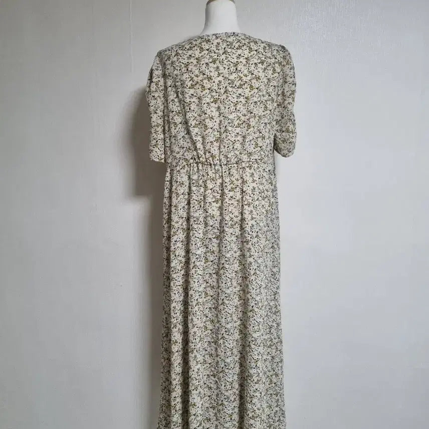 [BUNJANG] Floral Print Long Maxi Dress / 빅사이즈 플라워 롱 원피스