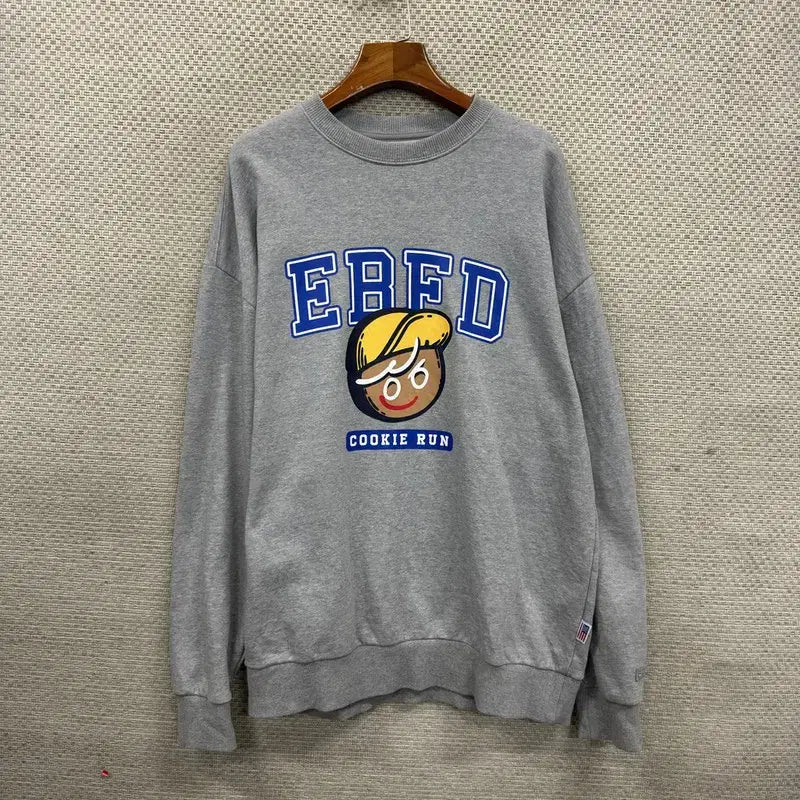 [BUNJANG] EBBETS FIELD Cookie Run Printed Sweatshirt / 이벳필드 쿠키런 프린팅 스웻셔츠 맨투맨 L A09269