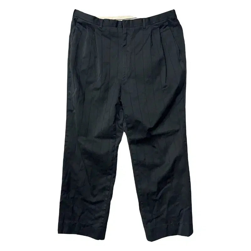[BUNJANG] Yves Saint Laurent Striped Black Slacks / 입생로랑 스트라이프 블랙 슬랙스 37