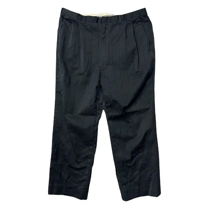 [BUNJANG] Yves Saint Laurent Striped Black Slacks / 입생로랑 스트라이프 블랙 슬랙스 37