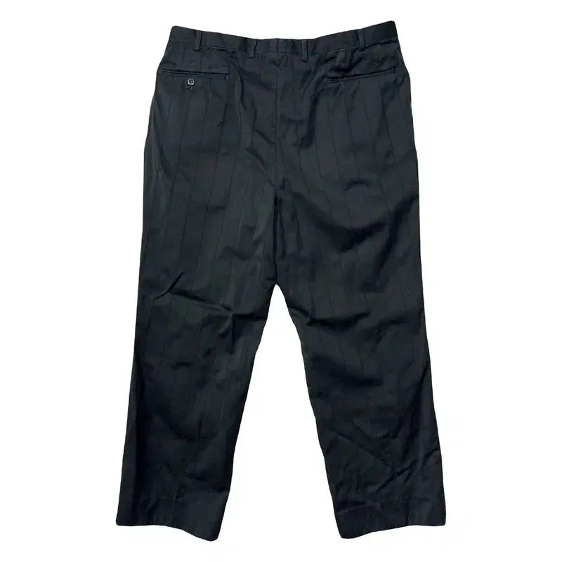 [BUNJANG] Yves Saint Laurent Striped Black Slacks / 입생로랑 스트라이프 블랙 슬랙스 37