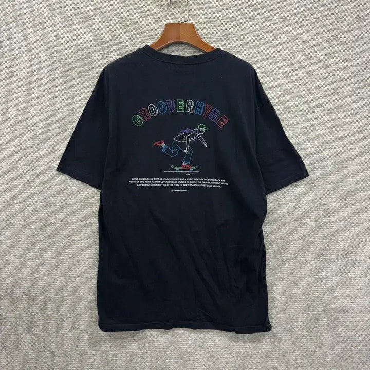 [BUNJANG] Grooverhyme Embroidered Logo T-shirt L / 그루브라임 캐주얼 자수로고 반팔티 L A09226