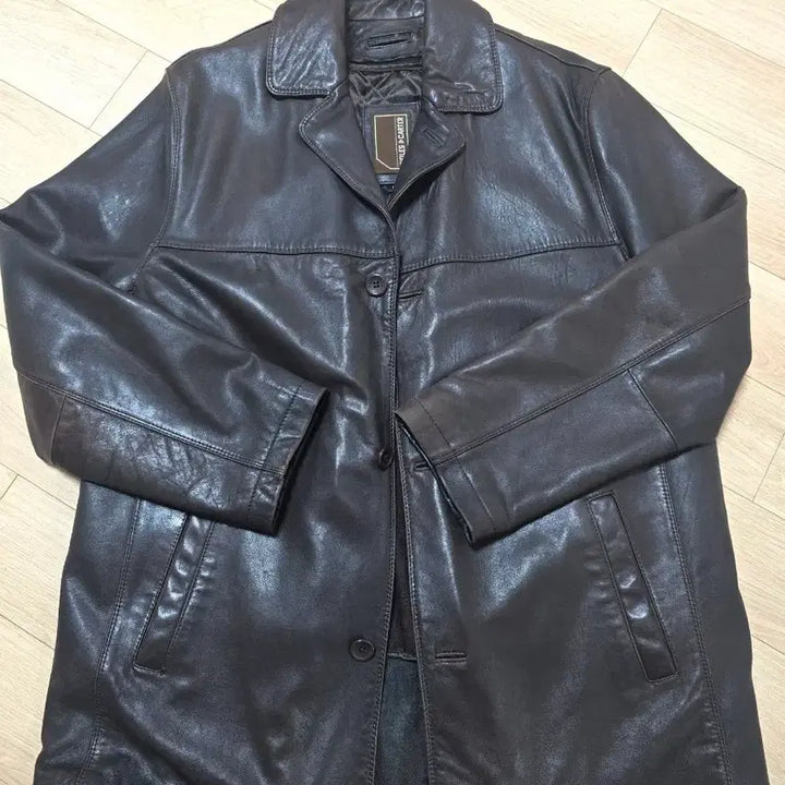 [BUNJANG] Knoles &amp; Carter Dark Brown Leather Car Coat / 빈티지 다크브라운 양가죽 카코트 L 씬슐레이트 탈착 안감