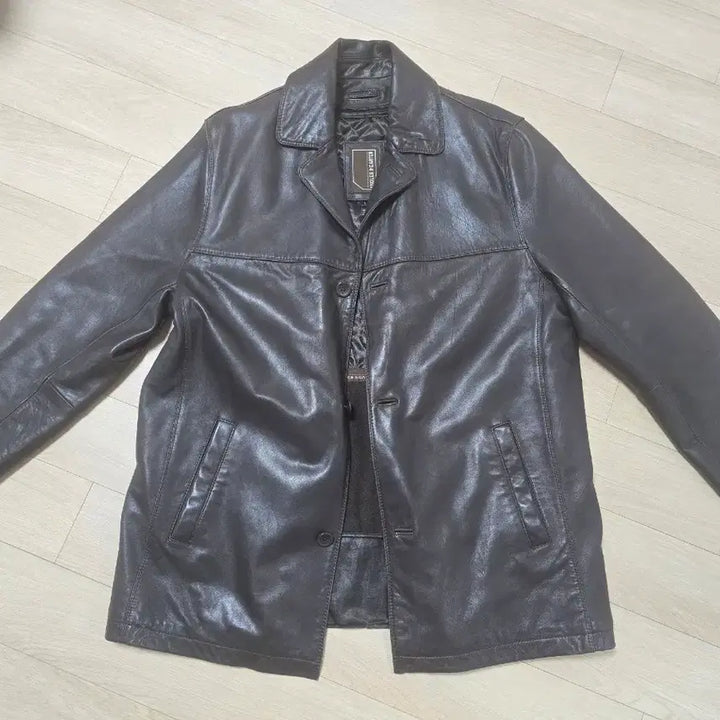 [BUNJANG] Knoles &amp; Carter Dark Brown Leather Car Coat / 빈티지 다크브라운 양가죽 카코트 L 씬슐레이트 탈착 안감