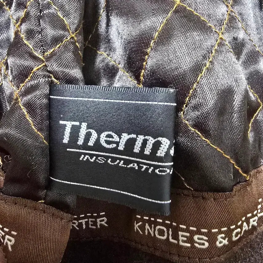 [BUNJANG] Knoles &amp; Carter Dark Brown Leather Car Coat / 빈티지 다크브라운 양가죽 카코트 L 씬슐레이트 탈착 안감