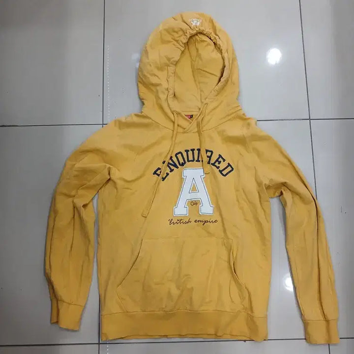 [BUNJANG] ASK L Yellow Hoodie Vintage Casual / ASK L사이즈 노랑색 후드티 중고 빈티지 캐주얼 가슴55총길이65