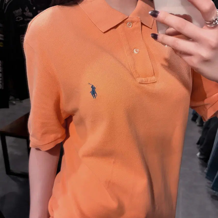 [BUNJANG] Polo Ralph Lauren Short Sleeve Pique Shirt / [IM] 폴로랄프로렌 반팔 피케 셔츠 라이트 오렌지