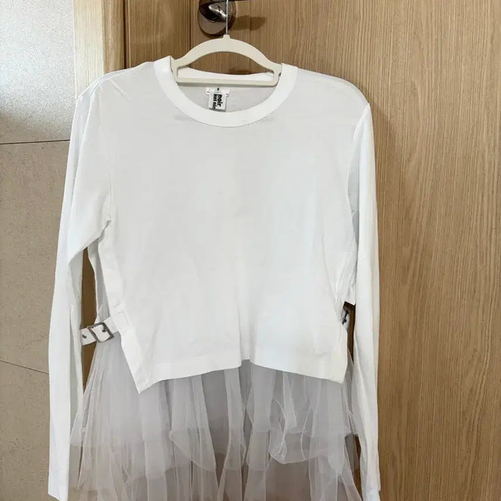 [BUNJANG] Noir Kei Ninomiya Layered Cotton Long Sleeve T-Shirt / 느와케이니노미야 튤 레이어드 코튼 긴팔 티셔츠