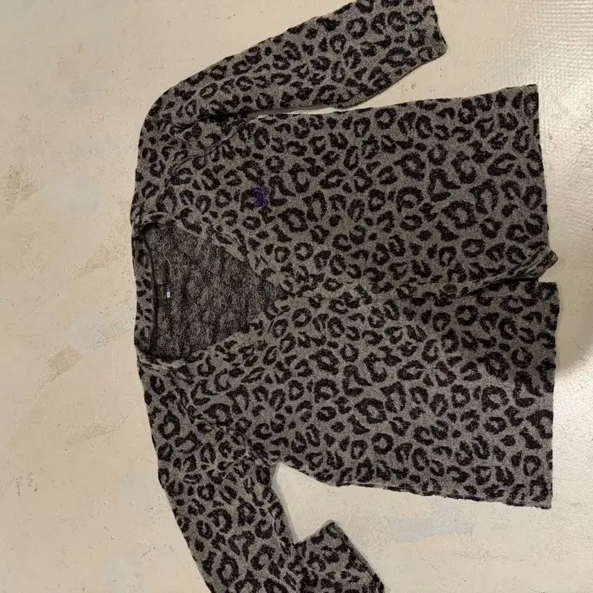 [BUNJANG] Needles Leopard Mohair Cardigan L / 니들스 레오파드 모헤어 가디건 L