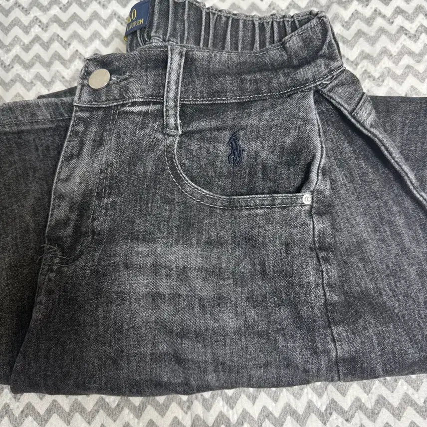 [BUNJANG] Polo Ralph Lauren Elastic Waist Black Jeans / 폴로 랄프로렌 블랙진 엘라스틱 팬츠