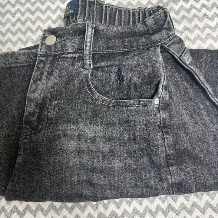 [BUNJANG] Polo Ralph Lauren Elastic Waist Black Jeans / 폴로 랄프로렌 블랙진 엘라스틱 팬츠