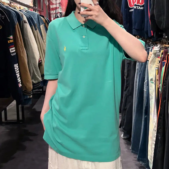[BUNJANG] Polo Ralph Lauren Short Sleeve Pique Shirt Mint / [IM] 폴로랄프로렌 반팔 피케 셔츠 민트