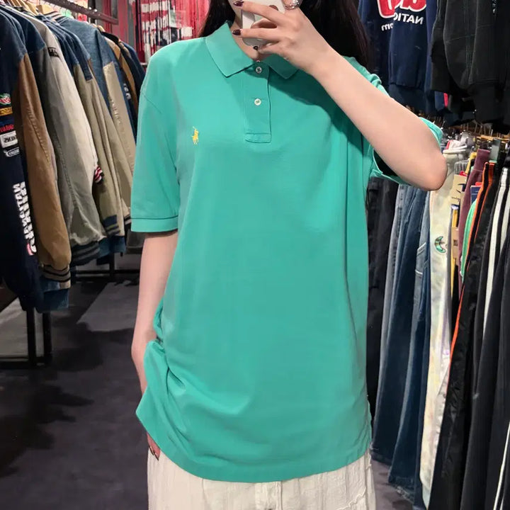 [BUNJANG] Polo Ralph Lauren Short Sleeve Pique Shirt Mint / [IM] 폴로랄프로렌 반팔 피케 셔츠 민트
