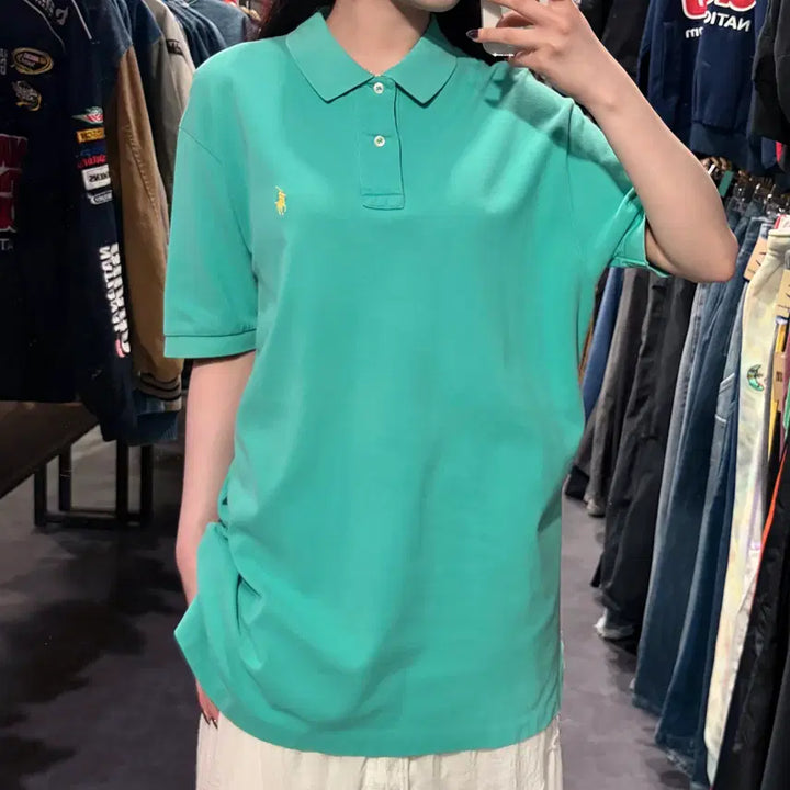 [BUNJANG] Polo Ralph Lauren Short Sleeve Pique Shirt Mint / [IM] 폴로랄프로렌 반팔 피케 셔츠 민트