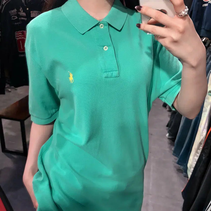 [BUNJANG] Polo Ralph Lauren Short Sleeve Pique Shirt Mint / [IM] 폴로랄프로렌 반팔 피케 셔츠 민트