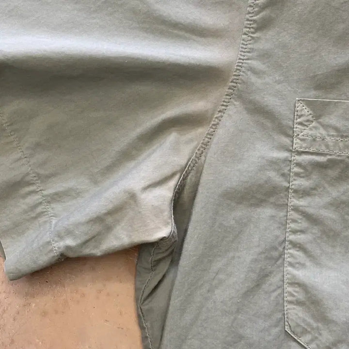 [BUNJANG] Stone Island Khaki Short Sleeve Shirt / 100 스톤아일랜드 카키 반팔셔츠