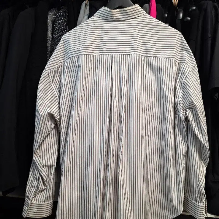 [BUNJANG] Juun.J Brown Striped Shirt / 준지 21ss 브라운 스트라이프 셔츠 50